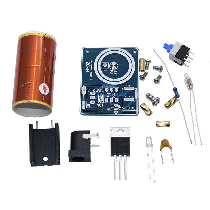 LIZAO BD243 DIY Tesla Coil Kit Magic Empty Lamp Prop Electronic Parts Educational Science Experiment Module