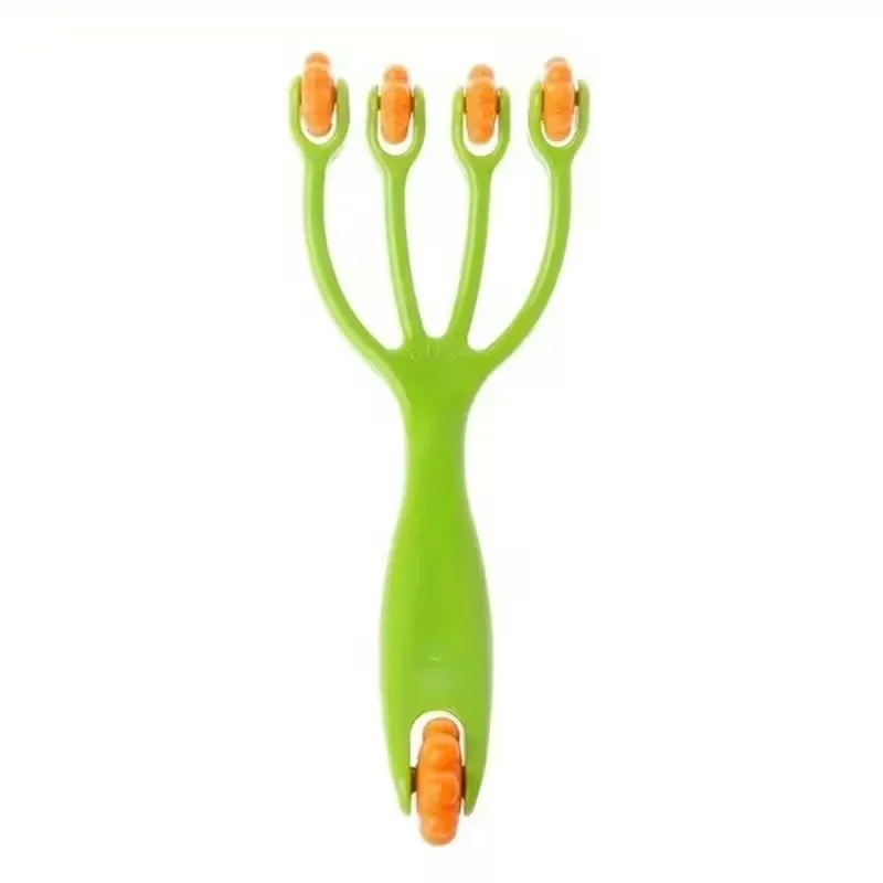 The Four Claw Five Wheel Manual Massager for  Is Crafted to Soothe Muscles, Particularly in The Waist, Back, Neck, Legs, And