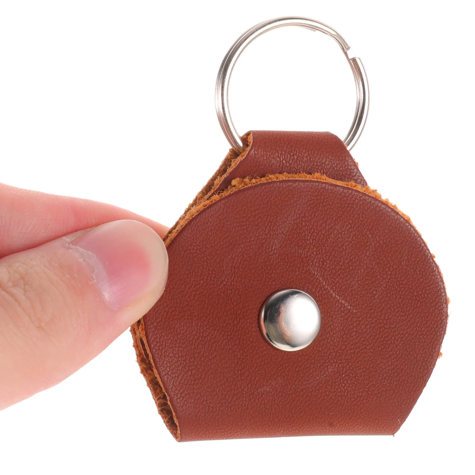 

4Pcs Guitar Pick Plectrum Holder Bag PU Portable Keyring Guitar Pick Storage Organizer Case Scratch Resistant Durable