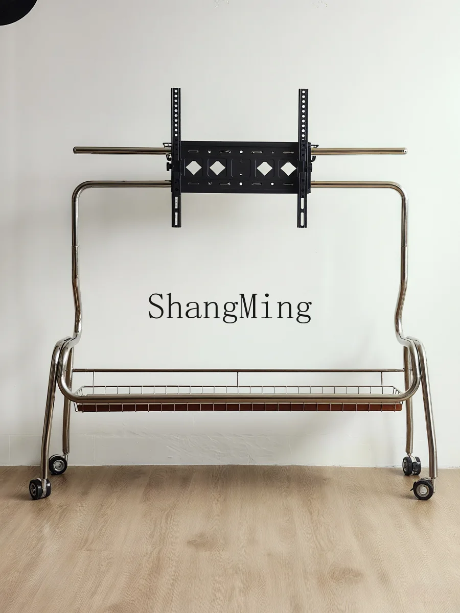 O suporte de TV móvel medieval de aço inoxidável ZYY é adequado para TV de 26 a 65 polegadas com rodas que pode ser movido