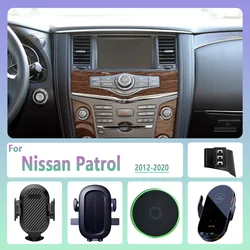 For Nissan Patrol Y62 2012 2013-2020 Car Phone Holder Wireless Charging Magnetic Phone Holder Car Magsafe Support Accessories