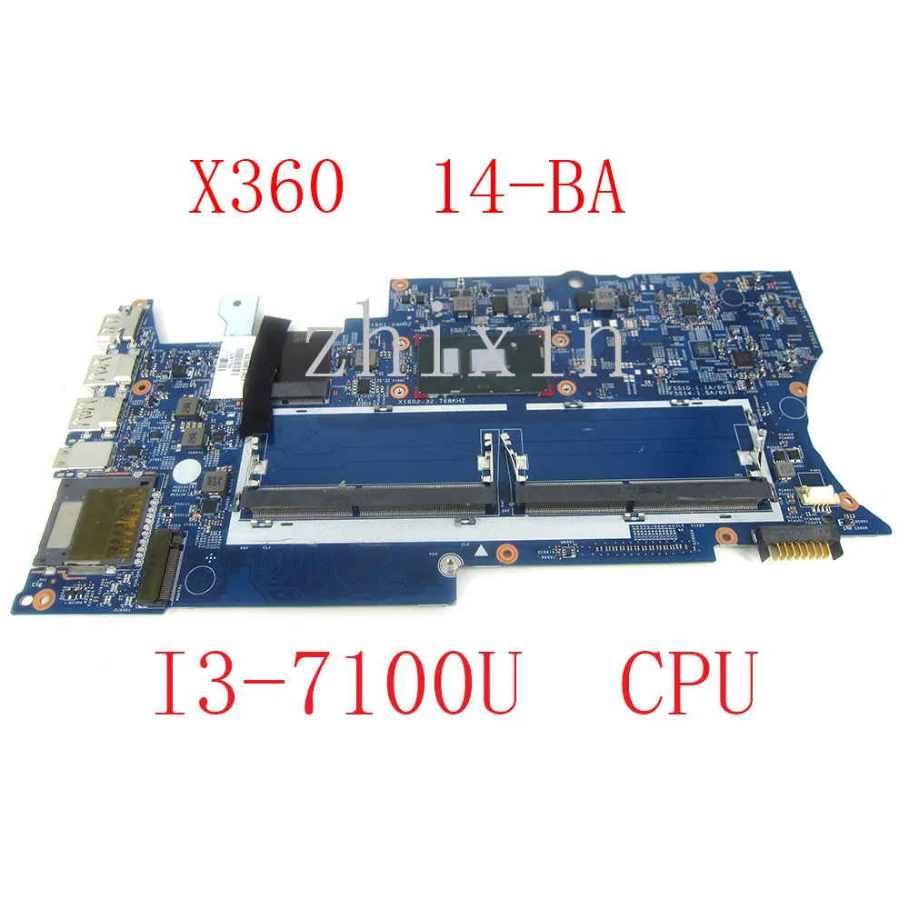 

For HP Pavilion X360 14-BA Laptop Motherboard with SR343 I3-7100U CPU DDR4 923689-601 16872-1 Notebook Mainboard