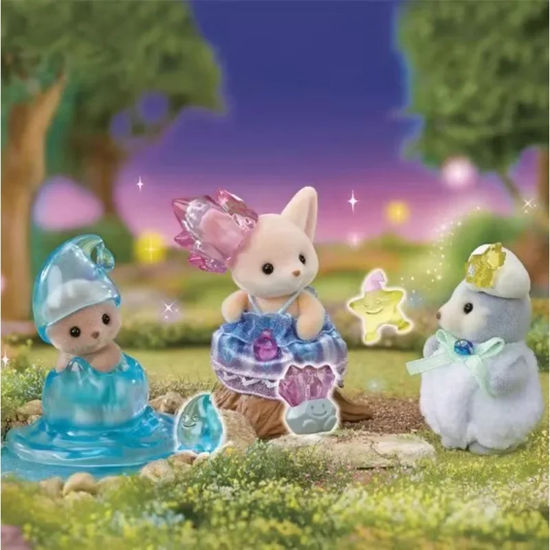 Sylvanian familles aveugle porte-clés figurines originales maison de poupée meubles jouets fée forêt fille jouet cuisines ternes