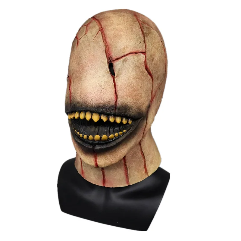 Scary Latex Full Head Mask, Smiley Face Serial Killer, Horror Movie Mask, Halloween Cosplay Props, Big Mouth