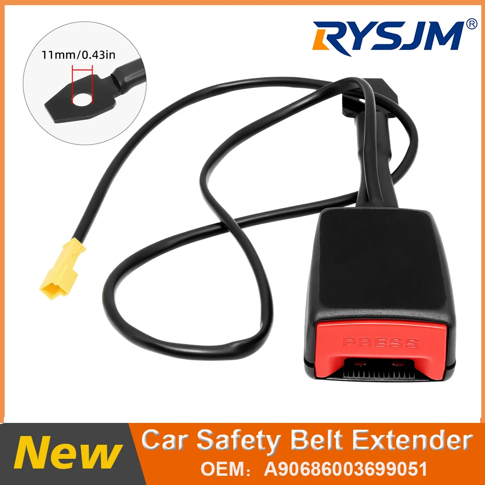800mm Car Seat Belt Clip Extension Plug Connector Front Seat Belt Buckles Left/Right For Mercedes-Benz UPTO 2018 A90686003699051