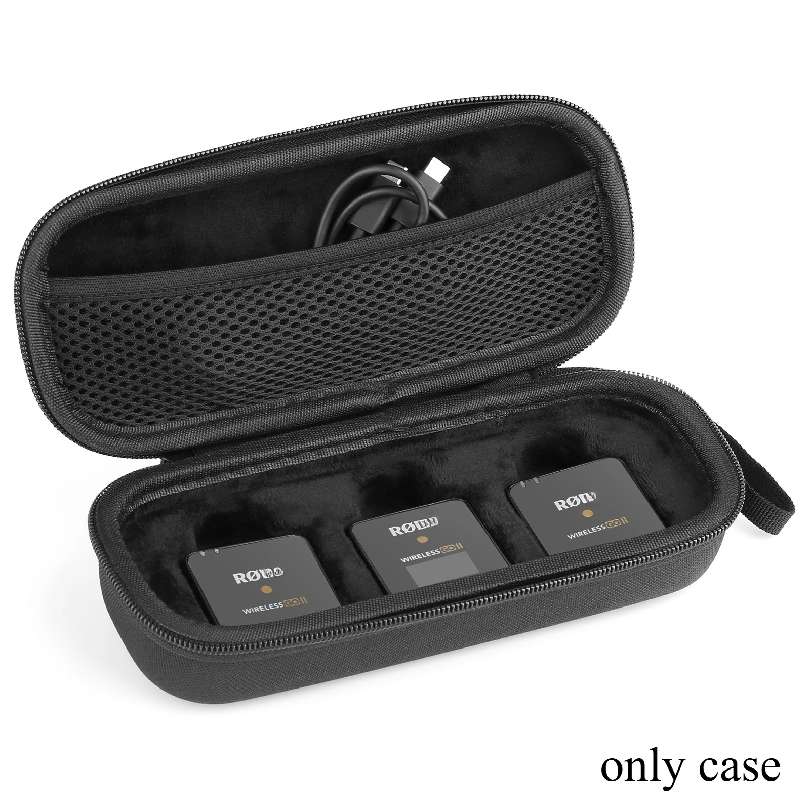 Microphone Hard Carring Case -Go 2 Professional Flocking Mic Bag For Rode Wireless GO II Dual Channel Compact Digital Microphone