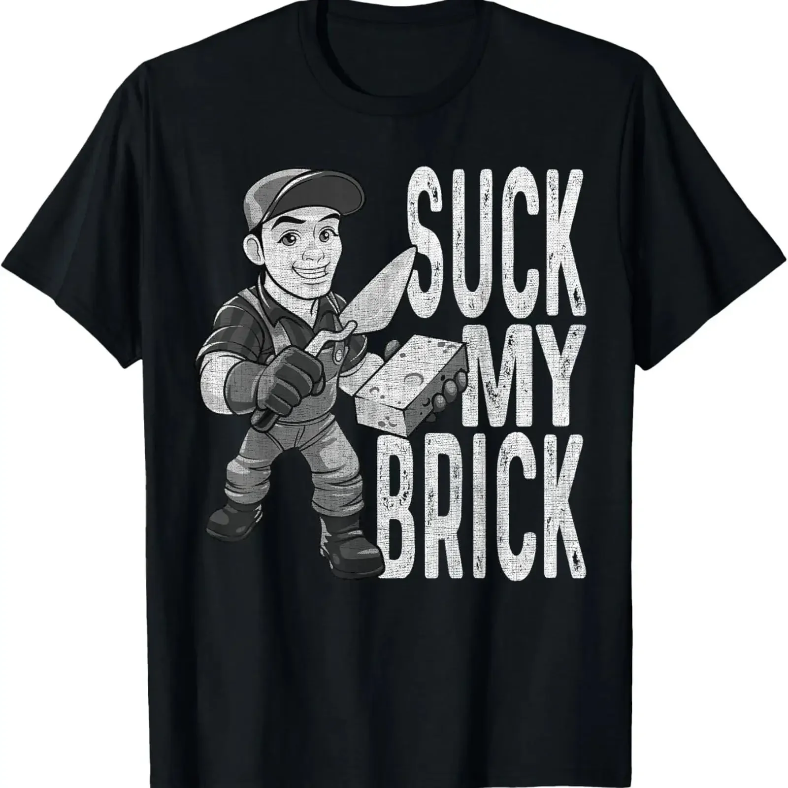 Funny Mason Bricklayer Hard Work Brickie Brickmason Building T Shirt vintage Washed streetwear Stylish homme designer clothes