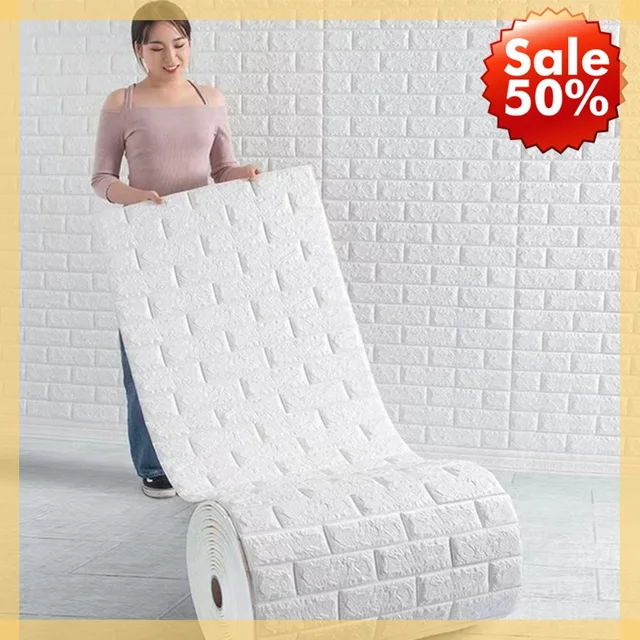 70cm * 2m 3D miękka pianka cegła tapeta naklejka rolka DIY samoprzylepna salon strona główna kuchnia łazienka dekoracyjna tapeta ścienna