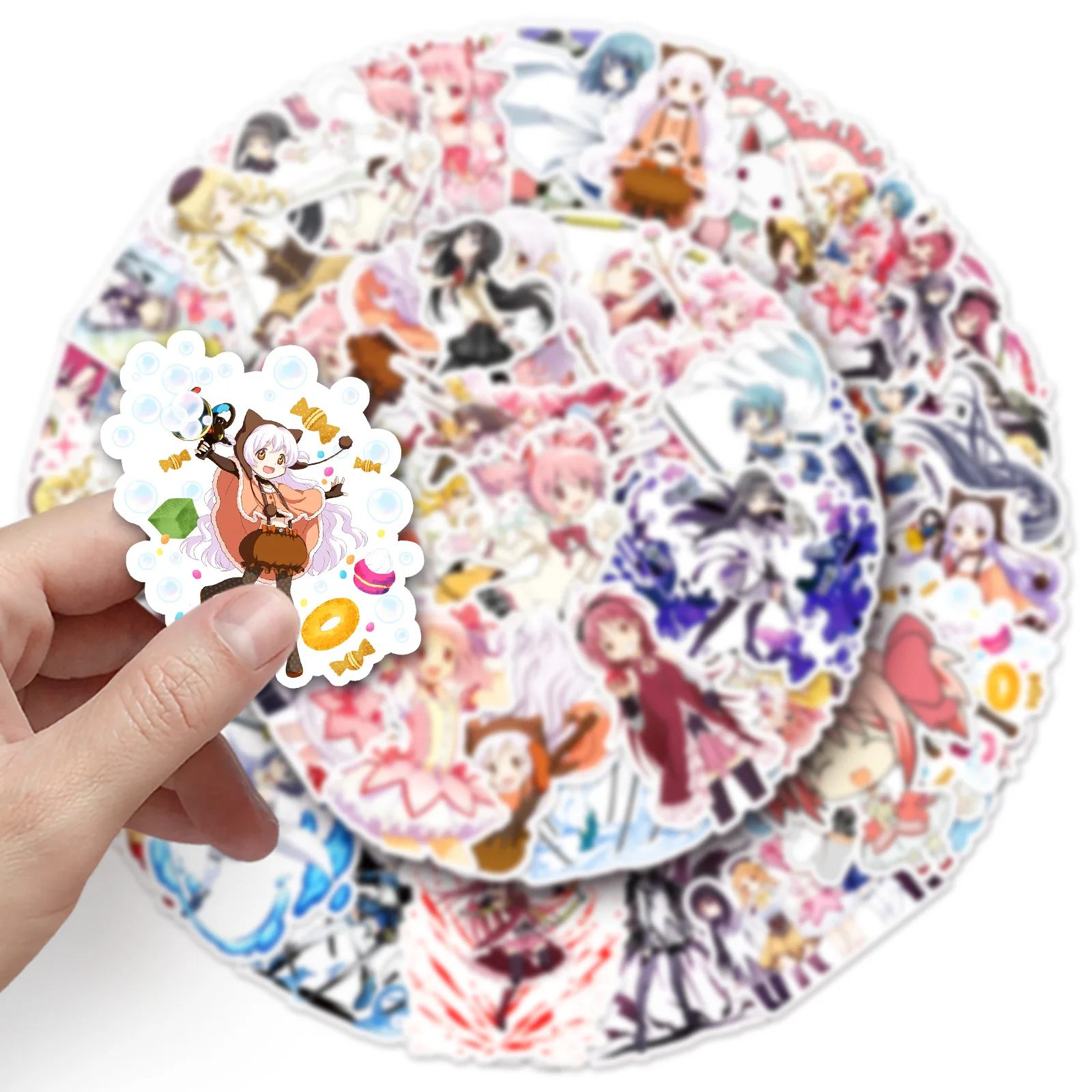 10/30/50PCS Anime Puella Magi Madoka Magica Sticker Cartoon Cute Fun Creative Graffiti Decal Toy Gift for Phone Case Guitar