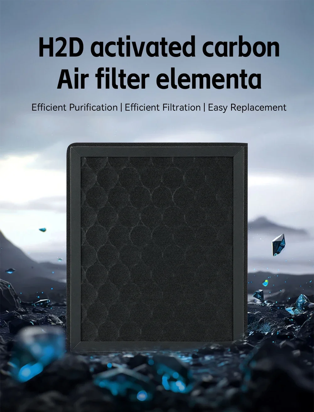 

H2D Air Filter for Bambu Lab H2D 3D Printer Activated Carbon Air Purifier Filter Replacement 3D Printer Accessories