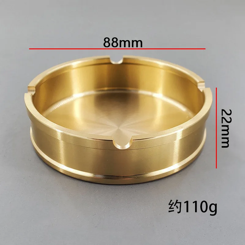 Portable Brass Ashtray Home Ashtray Office Hotel Ashtray Desktop Ornament Car Office Ashtray All Copper Solid Ashtray