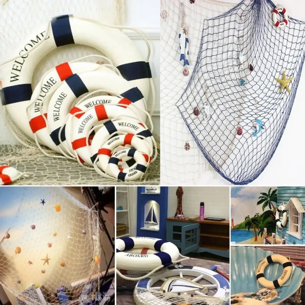 

New Wall Hangings Sea Stickers Sea Shells DIY Fish Net Decorative Studio Prop Wall Decor