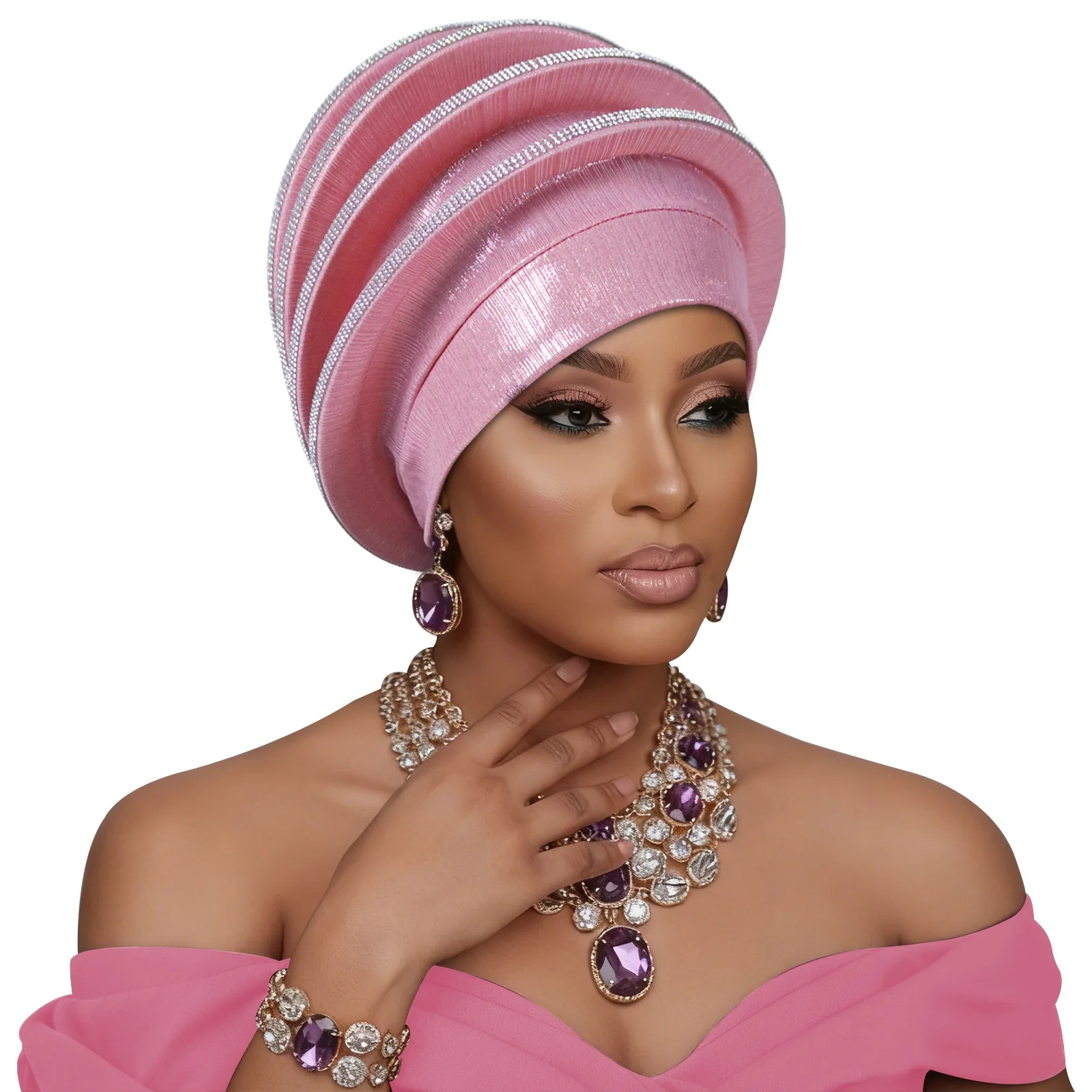 

уже сделал бриллианты, спиральный берет, тюрбан, кепка для женщин, повязки на голову в африканском стиле, нигерийский головной убор, свадебная вечеринка, гелевый головной убор, капот