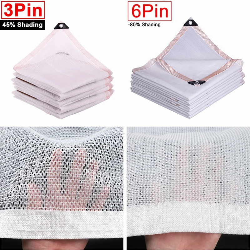 

45%~80% Shading Garden Bonsai Succulent Plants Sun Shelter UV Resistant Greenhouse Sun Shade Cover White Sun Shade Net