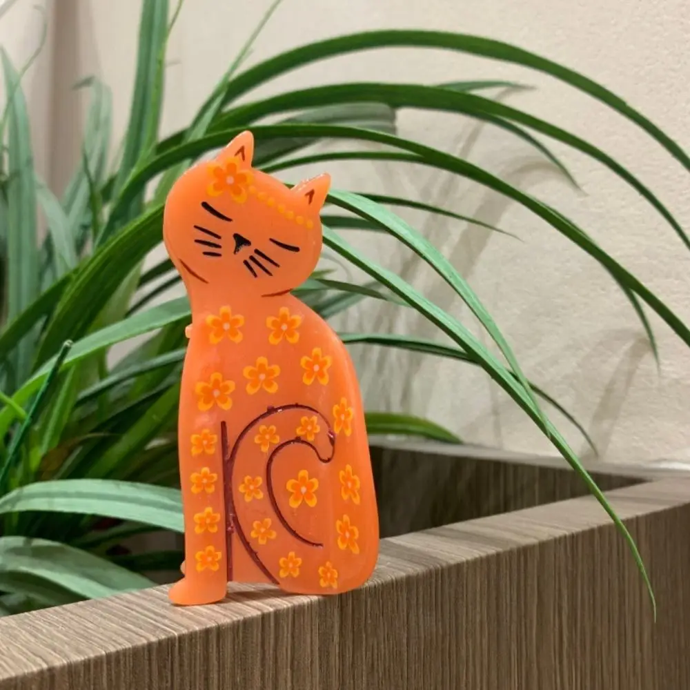 

Creative Acetic Acid Animal Acetate Hair Claw Minimalist Floral Cat Hair Clip Cartoon Flower Dog Shark Clip Girl