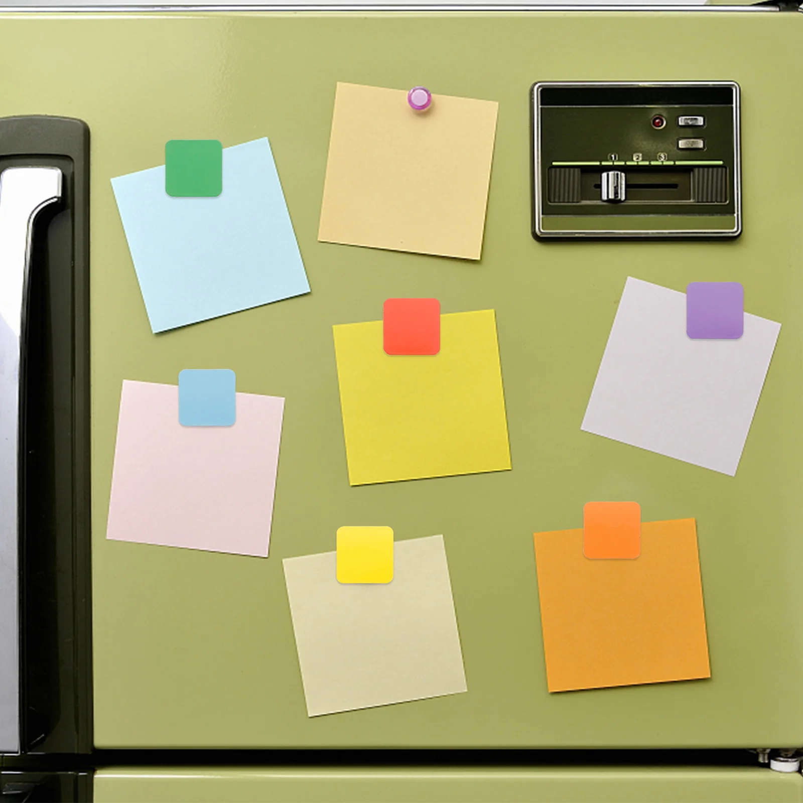 

24pcs Colorful Magnetic Tiles Fridge Stickers For Kids Creative Home Decor Teaching Aids Display Magnet