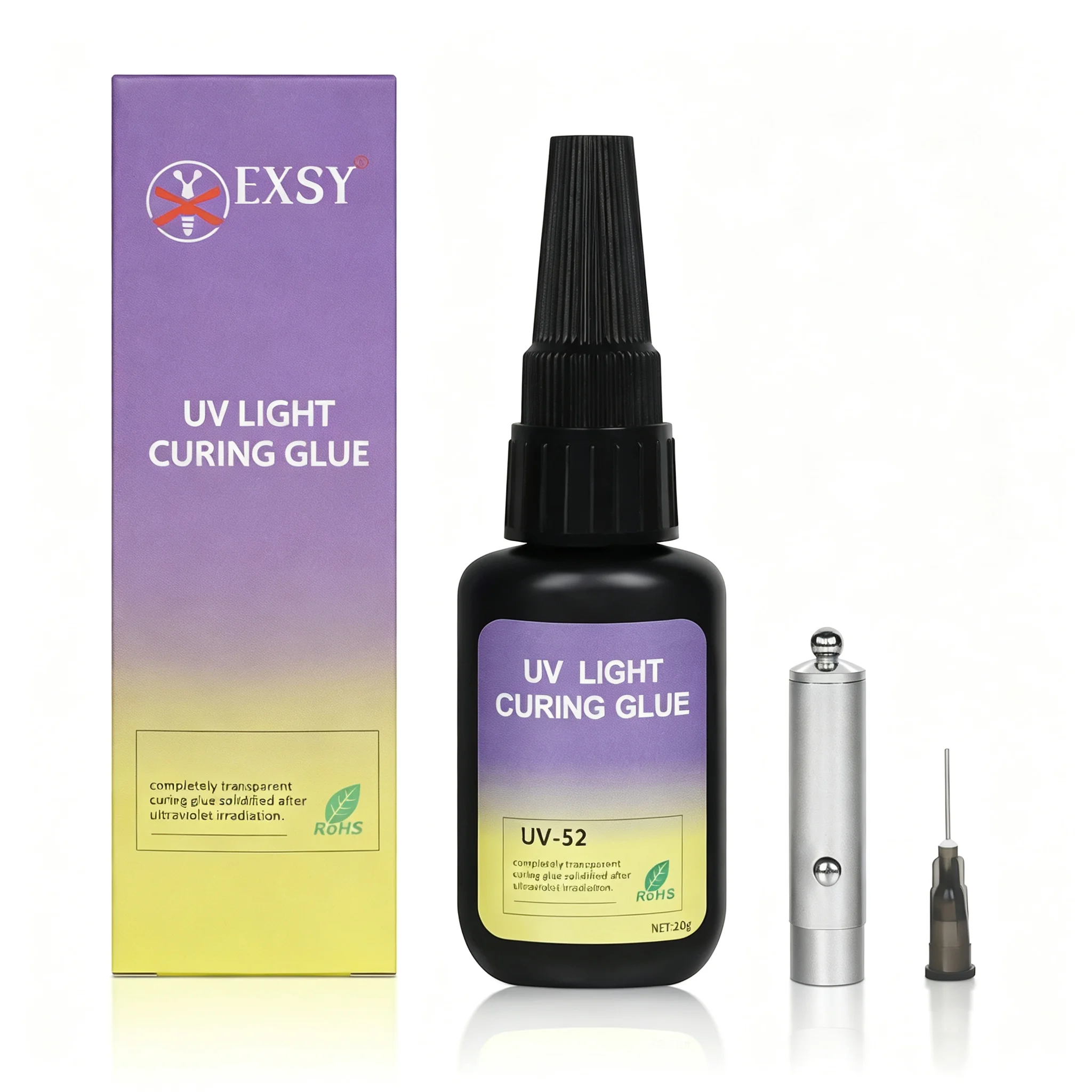 UV Bonding & Welding Glue Kit UV Super Bonding Glue with Black Light, Quick-Drying for Bonding Glass, Metal, Plastic