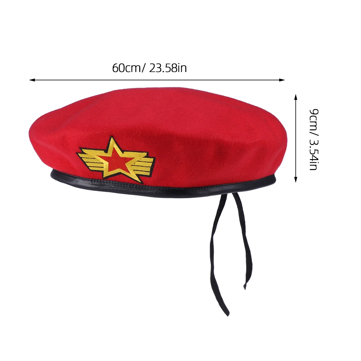 

Stage Performance Beret Hat Adjustable Cord Woolen Sailor Cap for Men Women Autumn Soft Durable Elegant Retro Fashionable