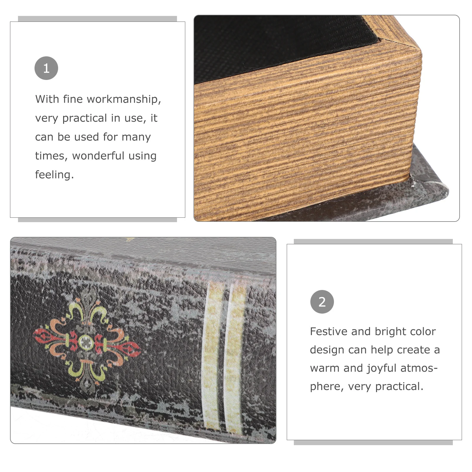 

Christmas Bible Box Wood Gift Container Xmas Party Favor Decorative Storage Box Party Favor Xmas Bible Decor Candy Storage Boxes