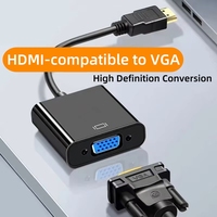 1080P HDMI-compatible to VGA Adapter Digital to Analog Video Converter Cable for Desktop PC Laptop to Monitor Projector HDTV