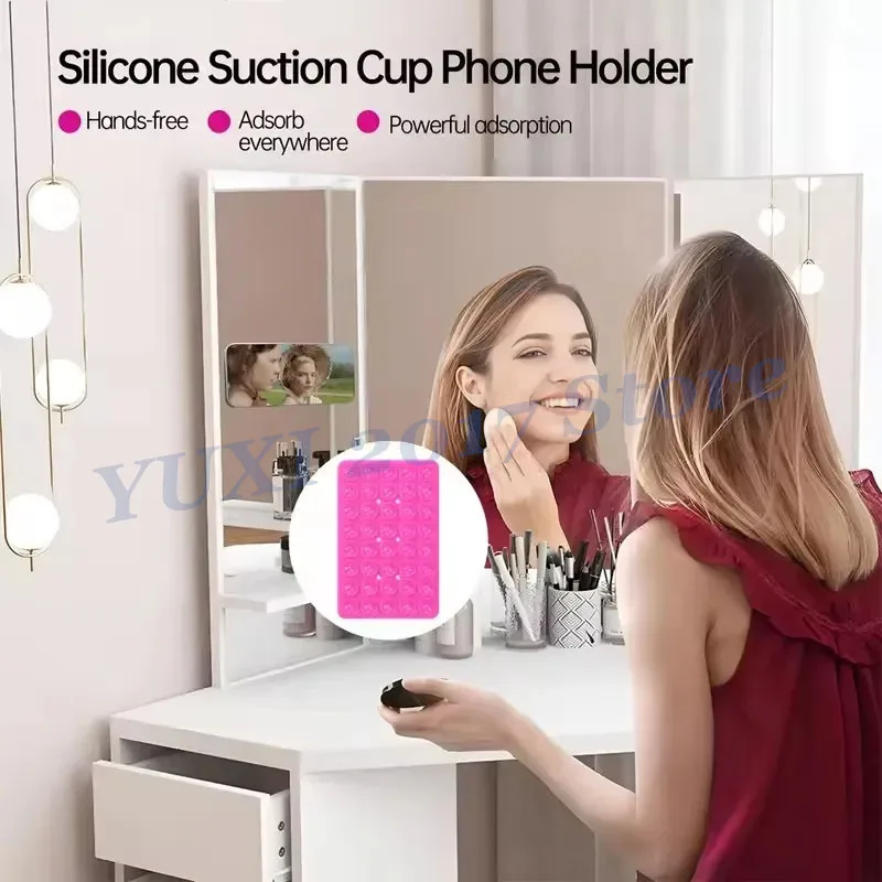 1/2/5/10PCS Square Double-sided Suction Cup Fixing Pad Double-sided Silicone Suction Cup Mobile Phone Fixture Suction Cup