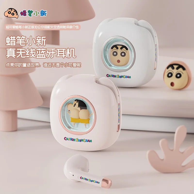 

Kawaii Crayon Shin-Chan Bluetooth-гарнитура аниме Bluetooth беспроводные Bluetooth-наушники сверхдлинный Срок службы батареи игрушки для девочек