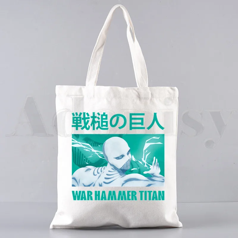 Anime Final Season Attack on Titan Titans Attack Handbags Shoulder Bags Casual Shopping Girls Handbag Women Elegant Canvas Bag