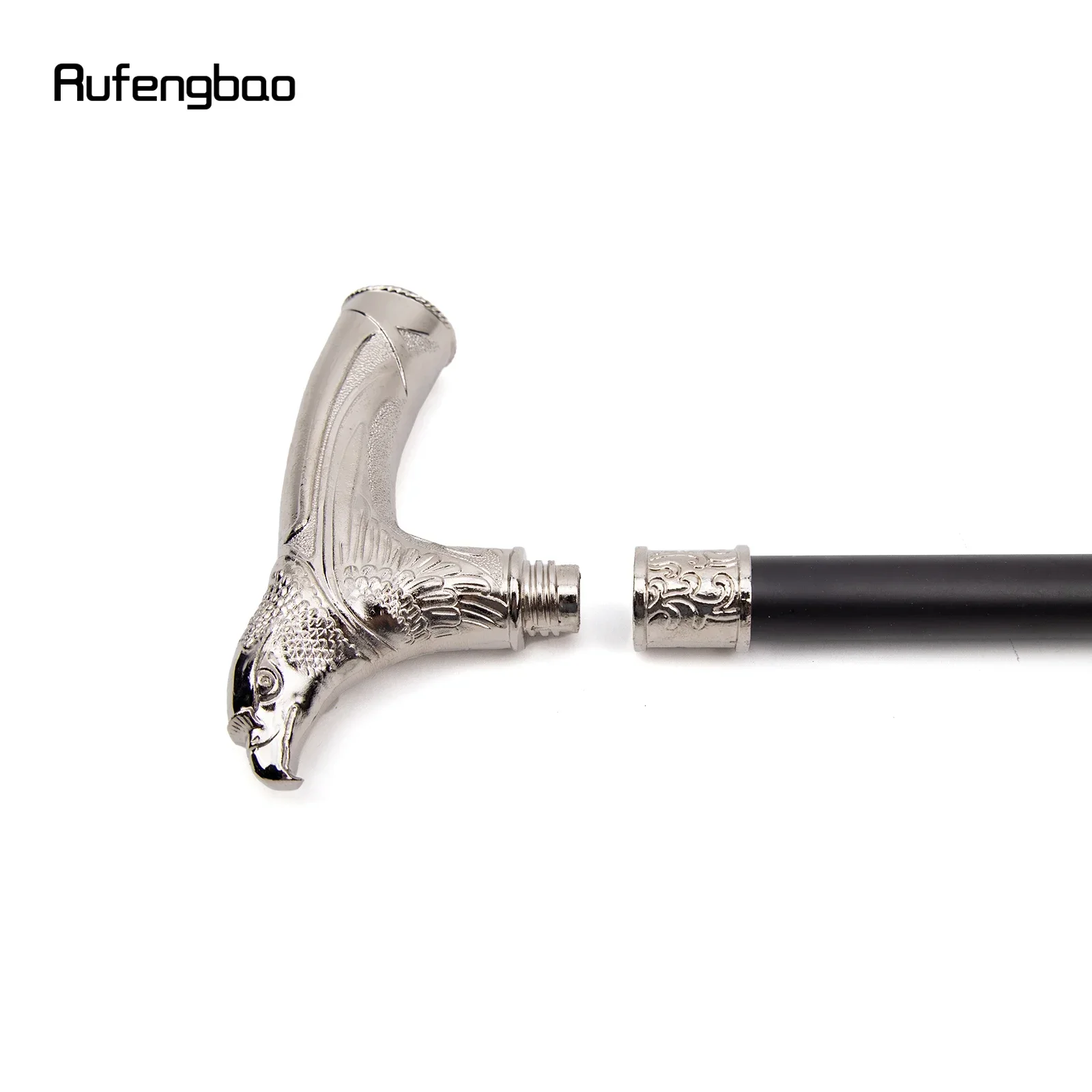 ไม้เท้าแฟชั่นหัวนกอินทรีสีขาวประดับคริสตัลแบบข้อเดียว สำหรับตกแต่ง คอสเพลย์แวมไพร์ งานปาร์ตี้ ฮาโลวีน ไม้เท้ายาว 93 ซม.