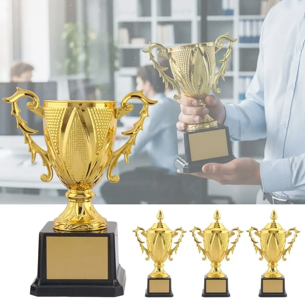 Rewarding Supply Gold Color Metal Trophy Large Size Metal Model Champion Trophy Toy Small Gold Trophy Primary School