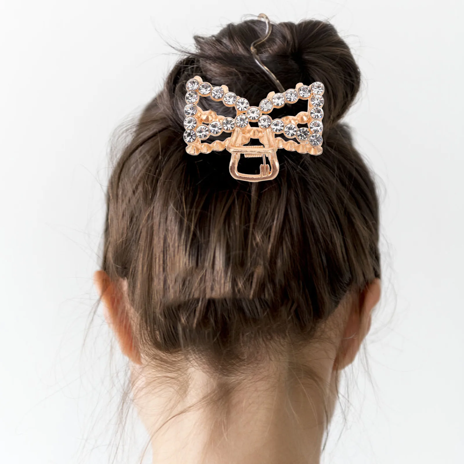 

Vintage Rhinestone Hair Clips Durable Alloy Plastic Hairpin Secure Hold Elegant Buns Updos Bridal Wedding Formal Events Women