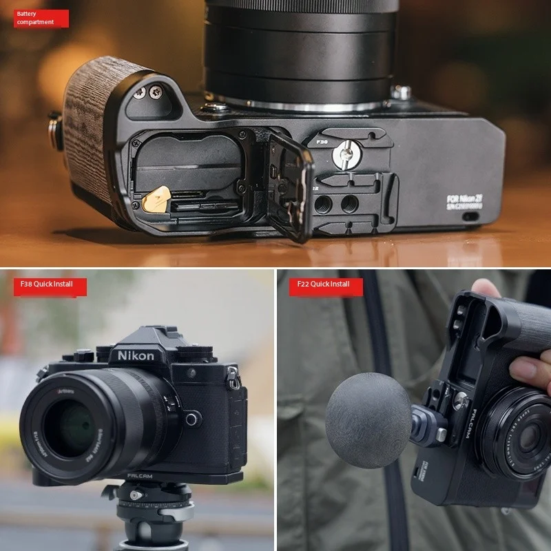 FALCAM C00A4308 دعامة مقبض L سريعة الإصدار لكاميرا Nikon ZF