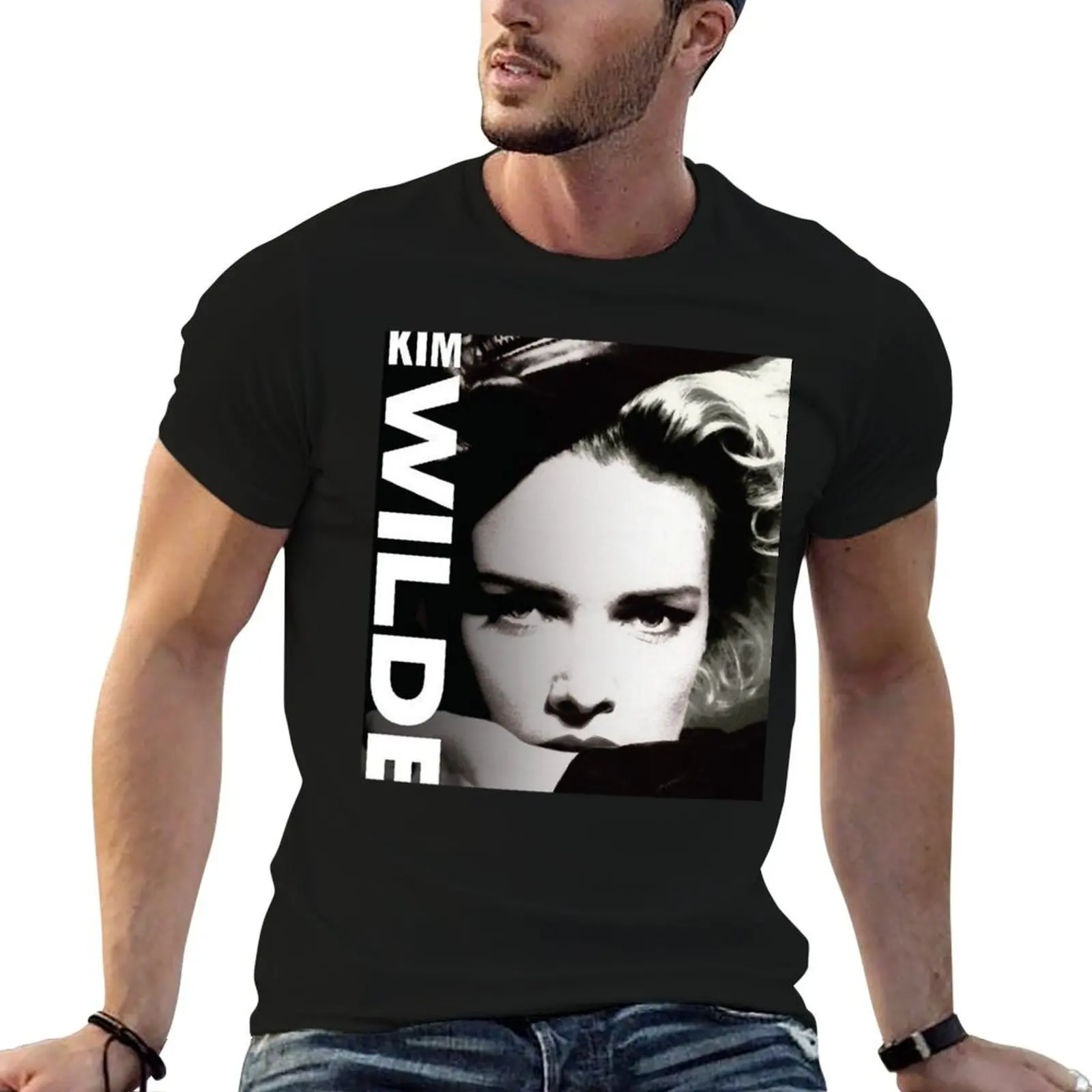 Black And White Kim Wilde T-Shirt vintage anime shirt shirts graphic tee shirts men graphic