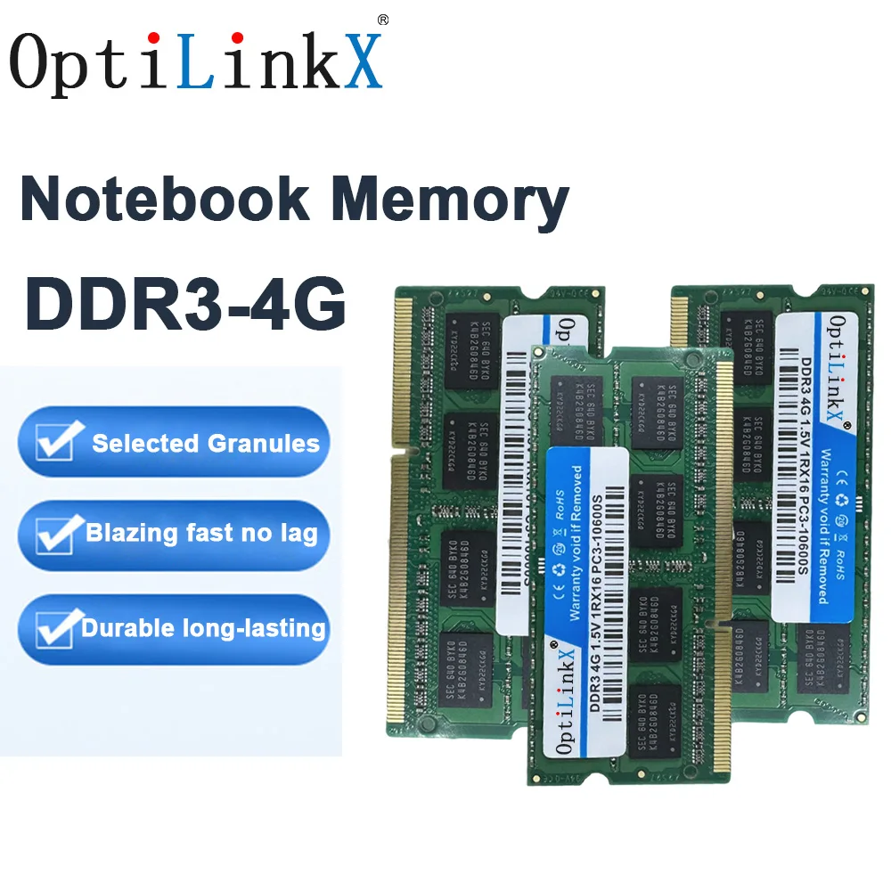 

OptiLinkX DDR3 Notebook Universal 4G Memory Stick 1.5V Fully Compatible With 1333/1600/1866