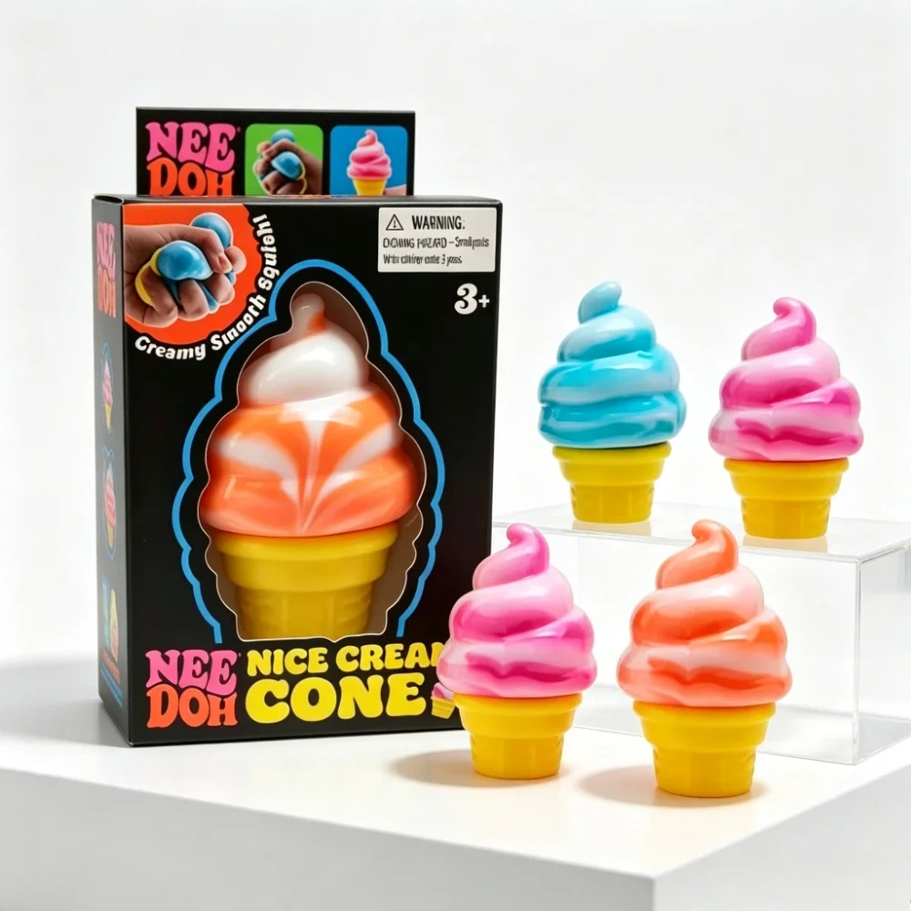 New Schylling Needoh Ice-Cream Sensory Toys Stress Relieving Blocks Pinching Relieving Puzzle Solving Venting Children Souvenir
