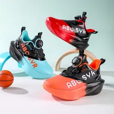 

Kids Basketball Shoes Non-slip Breathable Basketball Tactical Boots Lace-up BoysGirls Sneakers Outdoor PU Leather Athletic Shoes