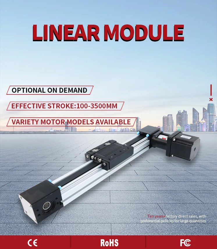 HPVB45 NEMA23 Effektive Fahrhublänge 100–900 mm HTD3M-15 Zahnriemen Linearschlittenführung Bewegungsmodul Schiebetisch CNC – Detail 1