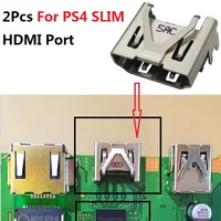 Puerto HDMI delgado para PS4, 2 uds., para Sony Play Station 4, PS4 Pro, conector de interfaz, puerto, piezas de repuesto para reparación de juegos