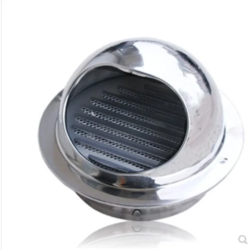 Cappa aspirante in acciaio inossidabile da 60 mm ~ 200 mm, tappo di ventilazione a parete, griglia di uscita per estrattore per bagno con becco d'aria