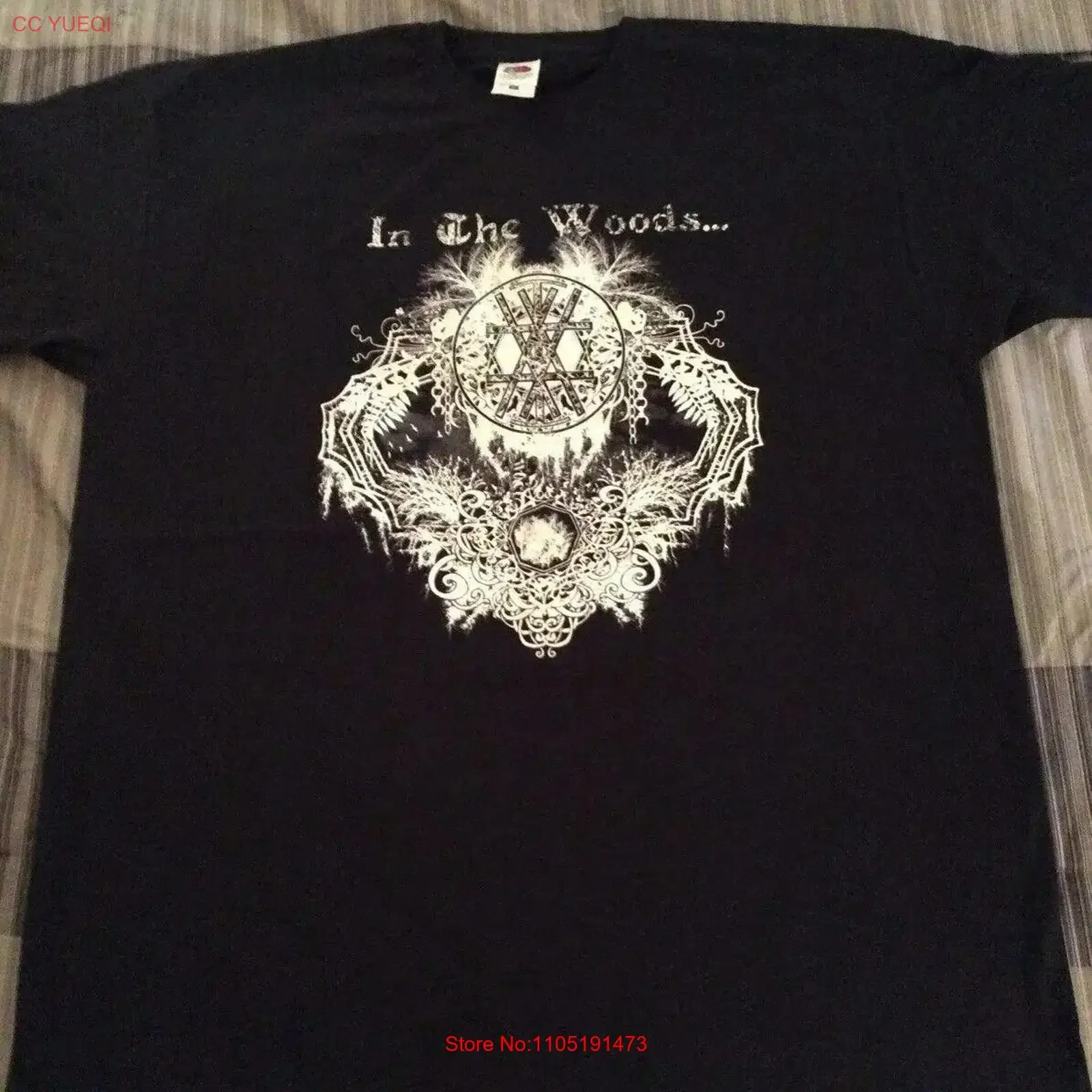 Dans les bois t-shirt XL Azarath Chasm Inquisition Urgehal Urfaust vintage lavé mode respirant graphique streetwear unisexe