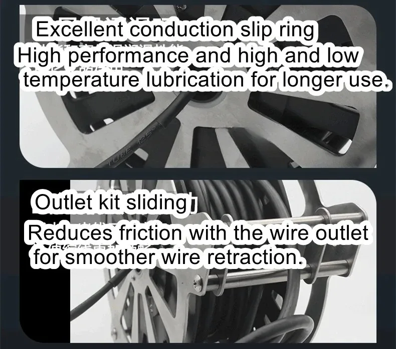 Cable Management Retractable Reel - All-in-One Signal & Monitor Cable Winder Take-Up System