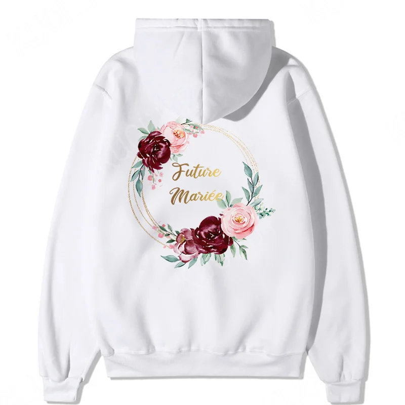 French Girls Single Farewell Bridal Wedding Pullover Hoodies Team Future Bride Outerwears Bachelorette Hen Party Women Clothes