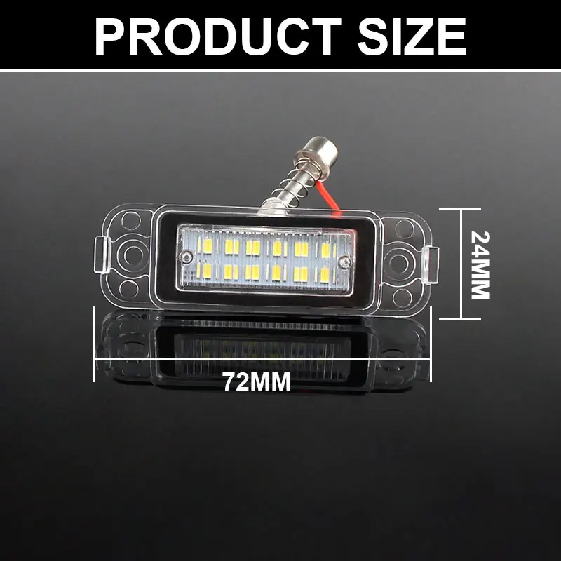 2Pcs LED License Number Plate Light For Mercedes W163 W164 X164 ML GL OEM#A2518200066 No Error Number Plate Lamp Car Accessories