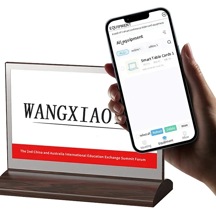 

Wireless E-Paper Display Conference Table Card,Ink Screen Has Longer Visual Distance And Clearer Display,Electronic Paper Screen