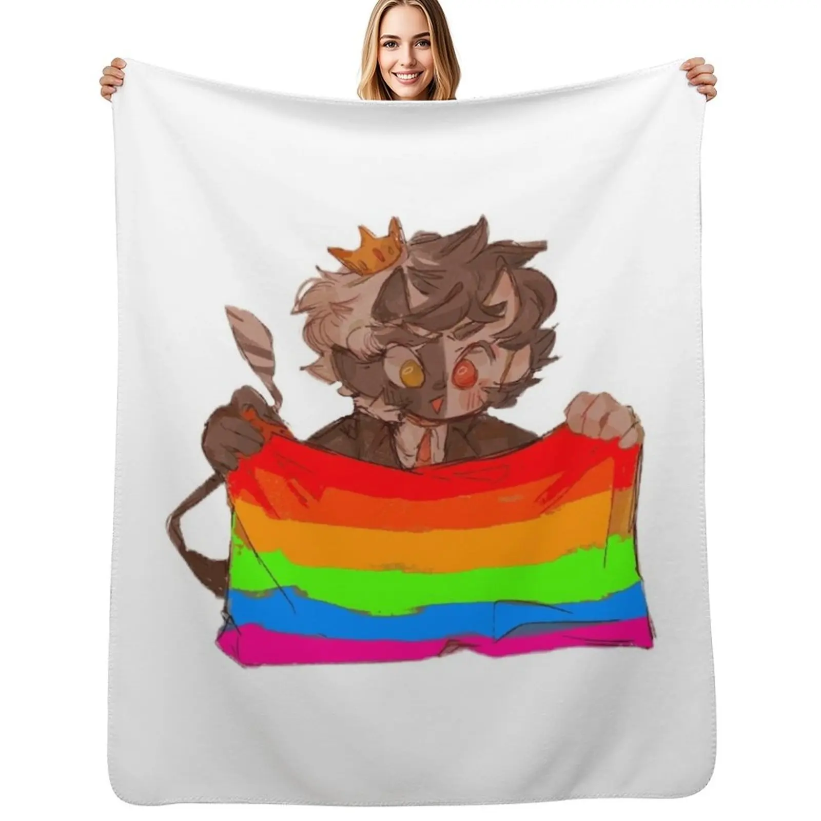 

Ranboo my beloved Throw Blanket Bed Fashionable Polar Multi-Purpose Luxury Blankets