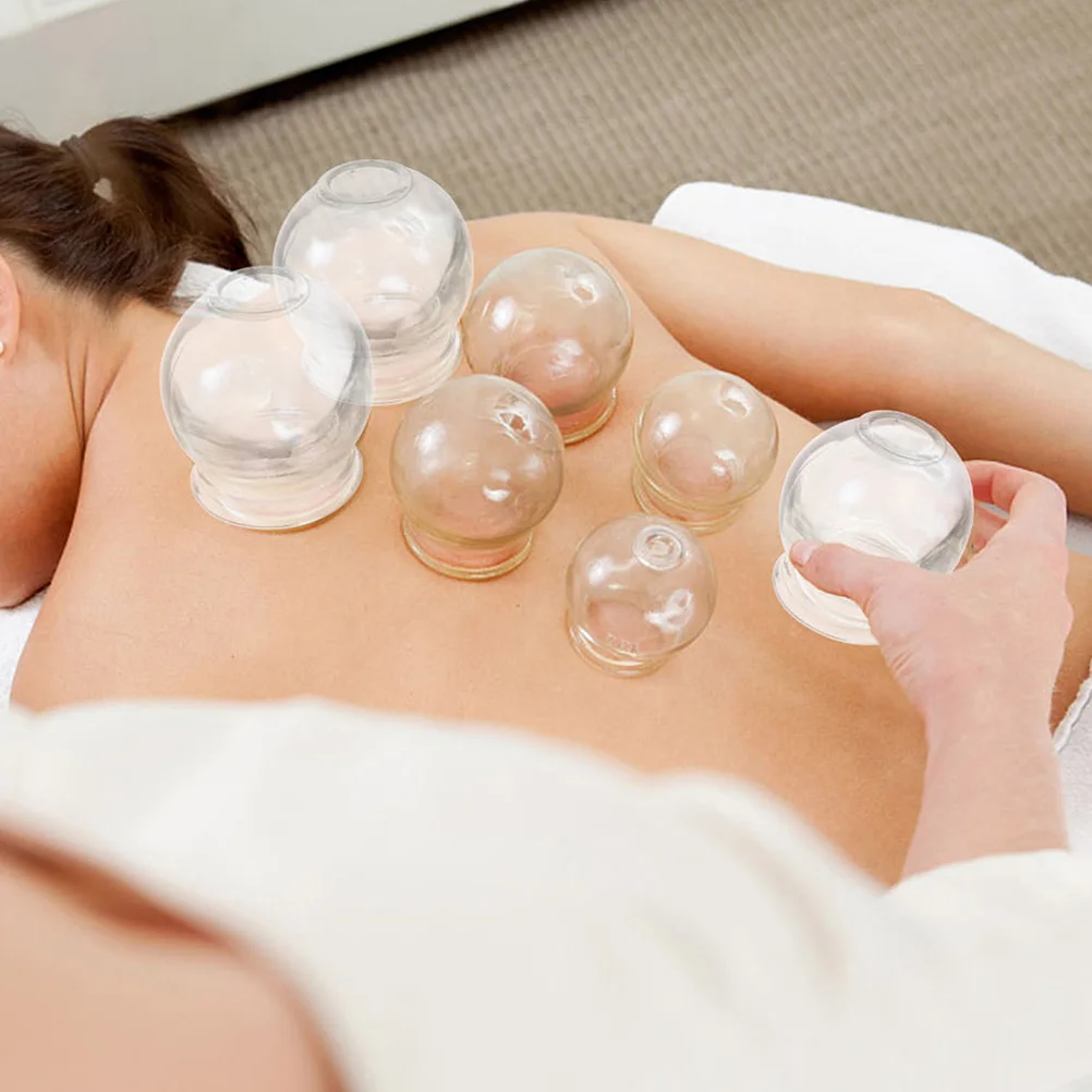 

4Pcs Glass Cupping Jar Thickened Explosion Proof Non Slip Anti Fingerprint Transparent Smooth Tank Multiple Concave Convex