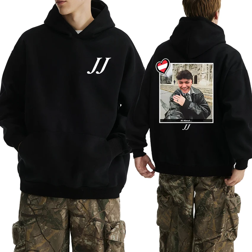 

Hot JJ Wasted Love Eurovisions Graphic 2025 Hoodies Men Women streetwear Double Sided Printed Sweatshirt Fleece Pullover Unisex