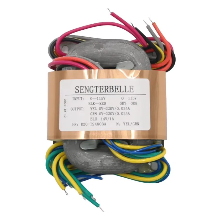 HiFi 30W Pure Copper R-Core Audio Transformer 0-220V 0-220V 0-14V For Preamp / Phono PSU