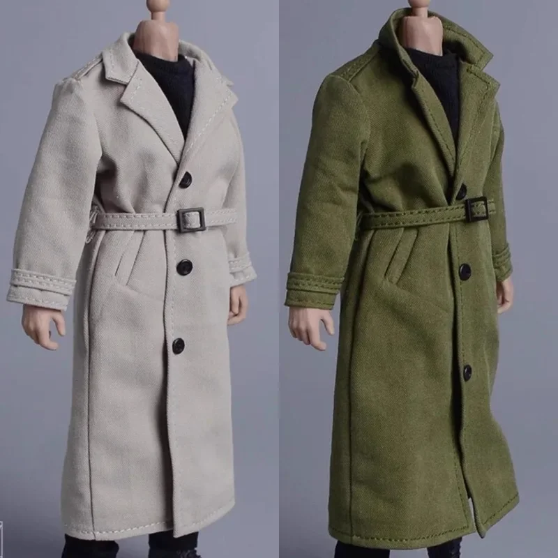 06FS035 1/12 Skala Mężczyzna Żołnierz Mundur Wojskowy Brytyjski Modny Długi Płaszcz Ubrania Model Pasuje 6'' Action Toys Figurka Ciało Prezenty