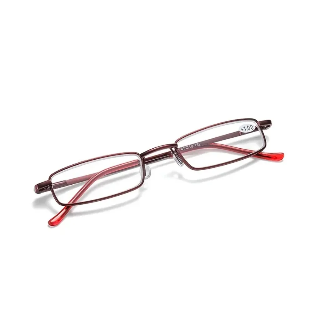 Lunettes de lecture unisexes avec étui à stylo, lunettes presbytes portables, boîtier métallique, charnière à ressort, soins de la Vision + 1.00 ~ + 4.00