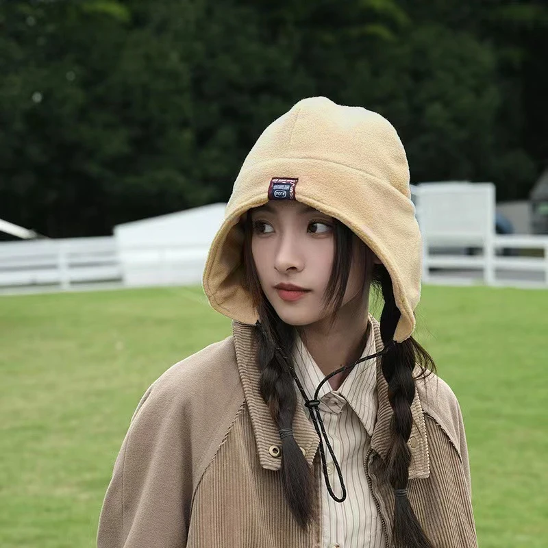 

Регулируемая термофлисовая шапка-бомбер для женщин и мужчин, ветрозащитная с меховыми ушками, повседневная зимне-осенняя защитная шапка для ушей